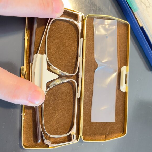 NEW SlimFold Kanda of Japan Folding Eyeglasses w/ Case in SILVER - Picture 11 of 12